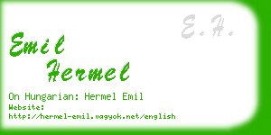 emil hermel business card